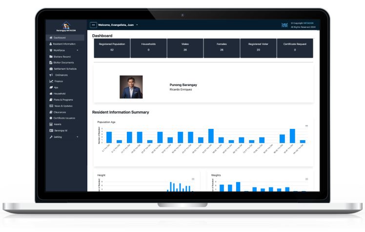 Barangay Management System Dashboard