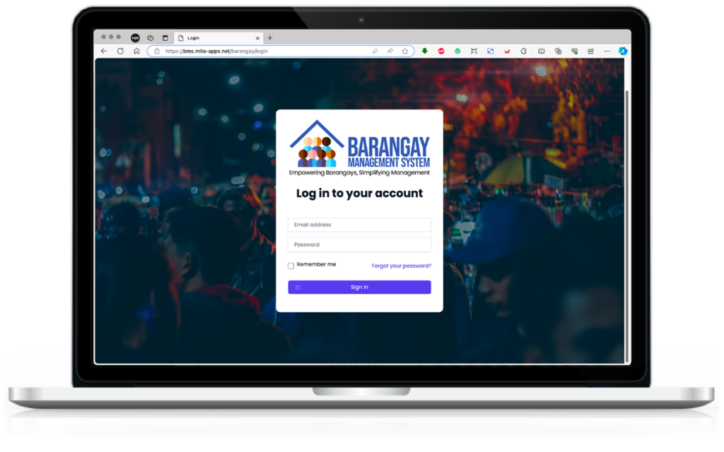 Barangay Management System Login